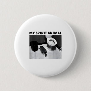 Badge Rond 5 Cm Mon animal de srit drôle ivre Raton laveur Meme