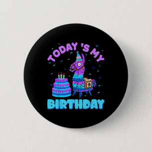 Badge Rond 5 Cm Mon Anniversaire Llama Anniversaire Décorations de