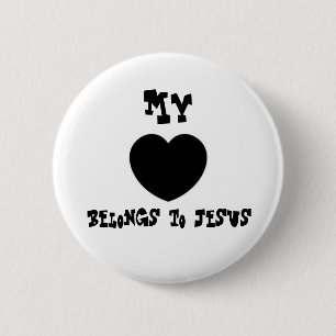 Badge Rond 5 Cm Mon, appartient à Jésus