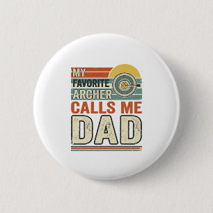 Badge Rond 5 Cm Mon archer préféré m'appelle papa design vintage_1