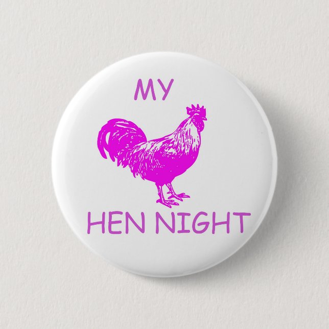 BADGE ROND 5 CM MON BOUTON DE NUIT DE POULE (Devant)