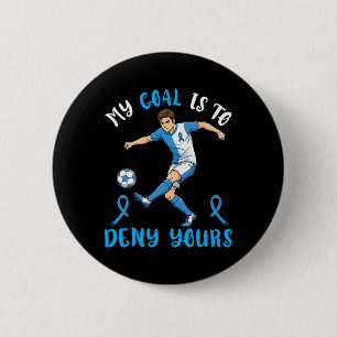 Badge Rond 5 Cm Mon But Est De Refuser Votre Ruban Bleu De Footbal