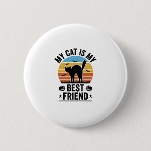 Badge Rond 5 Cm Mon chat est mon meilleur ami conception de t-shir
