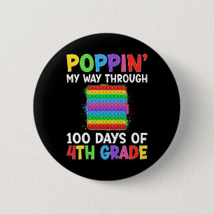 Badge Rond 5 Cm Mon chemin à travers 100 Jours d'élèves de 4e anné