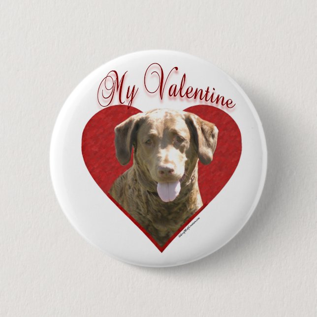 Badge Rond 5 Cm Mon Chessie Valentine (Devant)