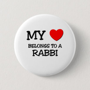 Badge Rond 5 Cm Mon coeur appartient à RABBIN