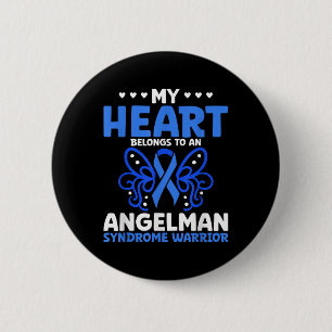 Badge Rond 5 Cm Mon Coeur Appartient À Un Guerrier Du Syndrome D'A