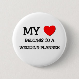 Badge Rond 5 Cm Mon coeur appartient à un WEDDING PLANNER