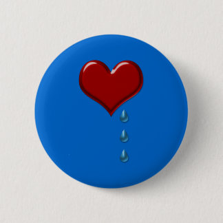 Badge Rond 5 Cm Mon coeur pleure des goupilles