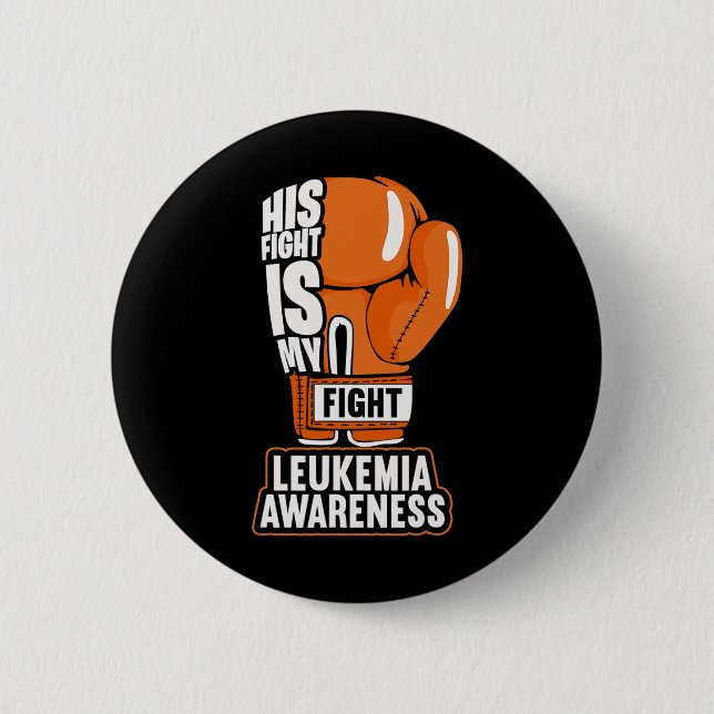 Badge Rond 5 Cm Mon combat contre la leucémie (Devant)