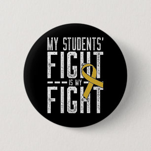 Badge Rond 5 Cm Mon combat étudiant est ma lutte contre le cancer 