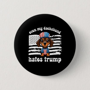 Badge Rond 5 Cm Mon Dachshund déteste Trump Dogs Kamala Harris Vot