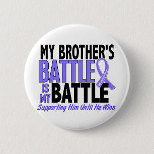 Badge Rond 5 Cm Mon de bataille Cancer oesophagien de frère trop