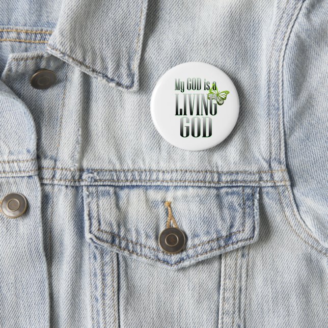 Badge Rond 5 Cm Mon Dieu (En situation)