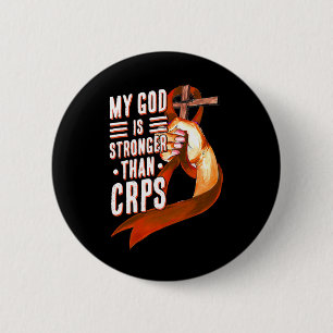 Badge Rond 5 Cm Mon Dieu est plus fort que le Mois de la sensibili