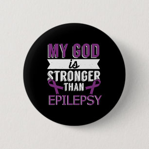 Badge Rond 5 Cm Mon Dieu Est Plus Fort Que Le Mois De Sensibilisat