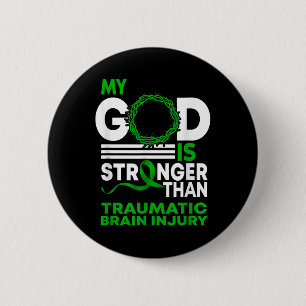 Badge Rond 5 Cm Mon Dieu Plus Fort Que La Blessure Traumatique Du