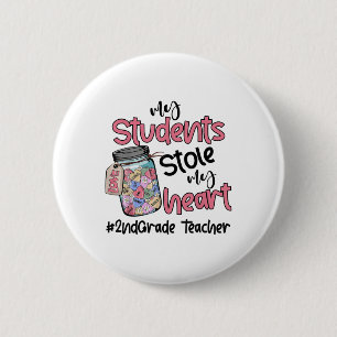 Badge Rond 5 Cm Mon élève a volé mon coeur Enseignant de 2e année