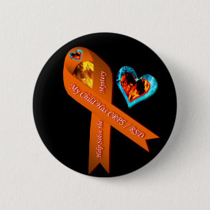 Badge Rond 5 Cm Mon enfant a des coeurs de glace du feu de CRP RSD