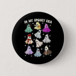 Badge Rond 5 Cm Mon époque effrayante fantôme groovy Halloween drô