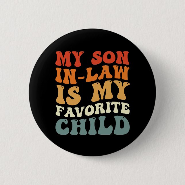 Badge Rond 5 Cm Mon Fils En Droit Est Ma Famille D'Enfants Préféré (Devant)