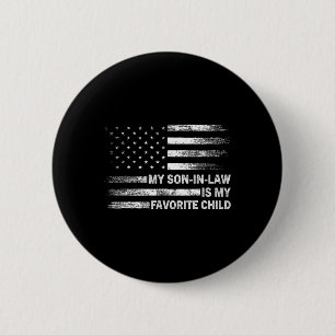 Badge Rond 5 Cm Mon Fils En Droit Est Mon Enfant Favori Drapeau Am