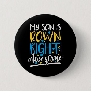 Badge Rond 5 Cm Mon Fils Est En Bas À Droite Un Awesome Syndrome A