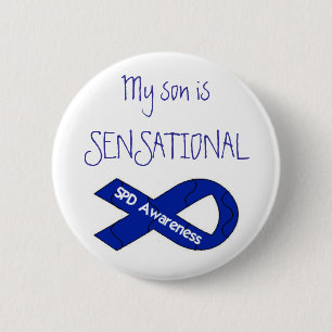 Badge Rond 5 Cm Mon fils est le bouton arrière sensationnel SPD