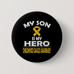 Badge Rond 5 Cm Mon Fils Est Mon Héros Sensibilisation au cancer c