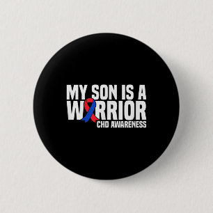 Badge Rond 5 Cm Mon Fils Est Un Guerrier Chd Maladie Cardiaque Con