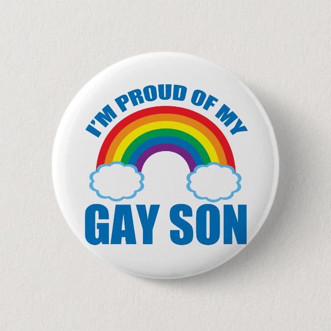 Badge Rond 5 Cm Mon fils gay (Devant)
