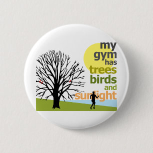 Badge Rond 5 Cm Mon gymnase a des arbres
