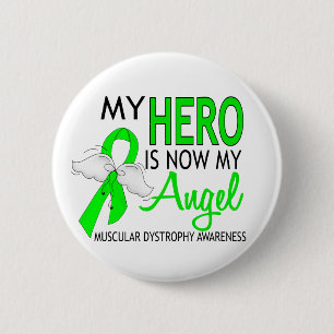 Badge Rond 5 Cm Mon héros est ma dystrophie musculaire d'ange