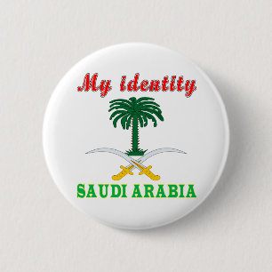 Badge Rond 5 Cm Mon identité Arabie Saoudite