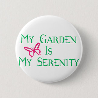 Badge Rond 5 Cm Mon jardin est ma sérénité