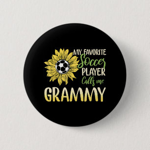 Badge Rond 5 Cm Mon Joueur De Football Préféré M'Appelle Grammy