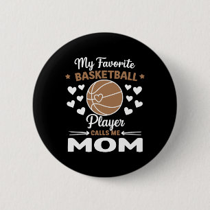 Badge Rond 5 Cm Mon joueur de squelette préféré m'appelle maman