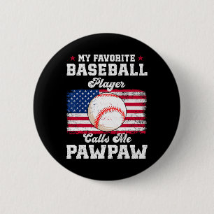 Badge Rond 5 Cm Mon Joueur favori Bysebyll M'Appelle Pawpaw Flag F