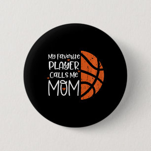 Badge Rond 5 Cm Mon Joueur Favori M'Appelle Maman Bysketbyll Cadea