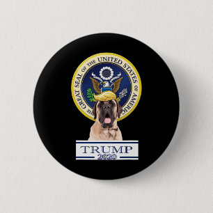 Badge Rond 5 Cm Mon Mastiff pour Trump