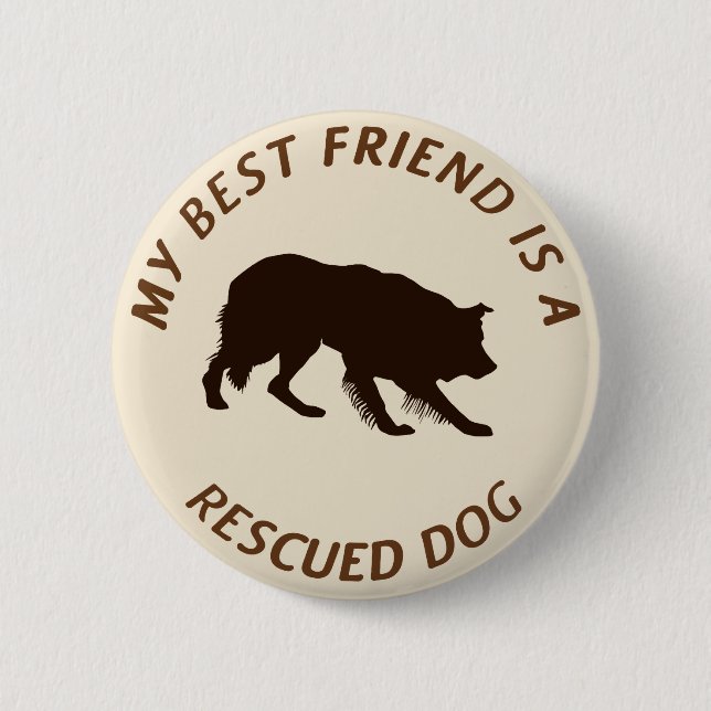 Badge Rond 5 Cm Mon meilleur ami (border collie) (Devant)