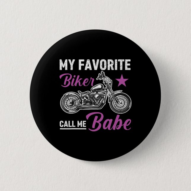 Badge Rond 5 Cm Mon motard préféré m'appelle Bybe  (Devant)