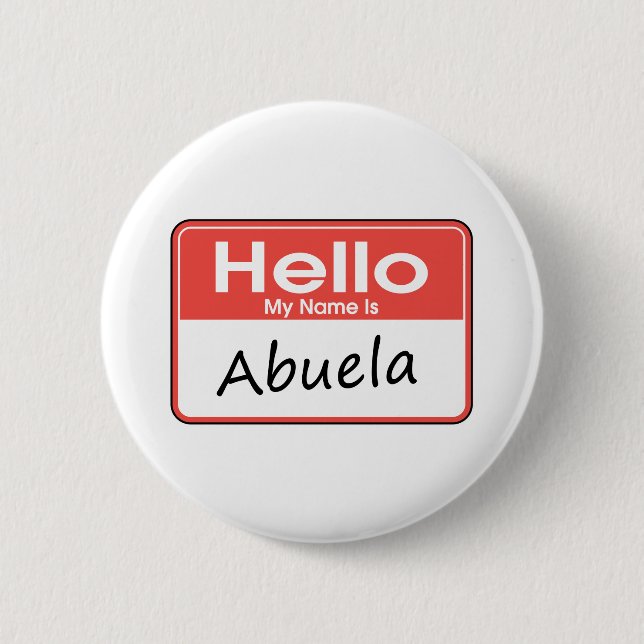 Badge Rond 5 Cm Mon nom est Abuela (Devant)