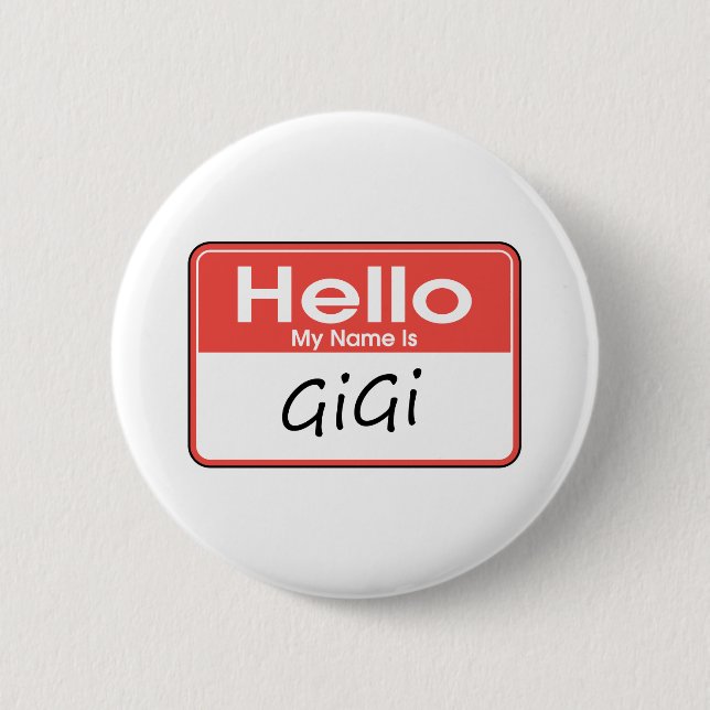 Badge Rond 5 Cm Mon nom est GiGi (Devant)