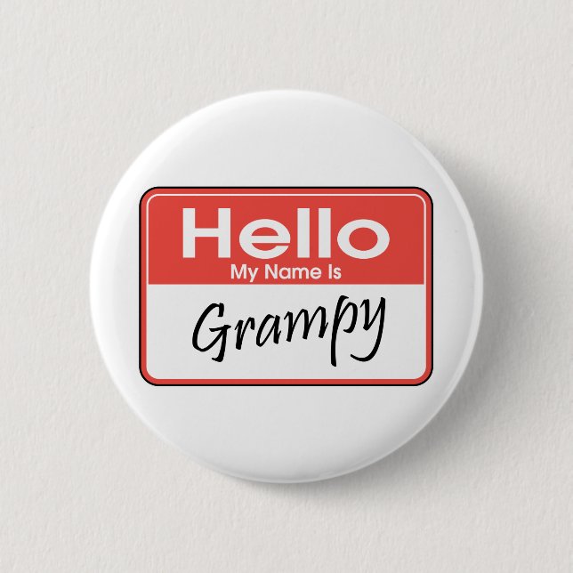 Badge Rond 5 Cm Mon nom est Grampy (Devant)