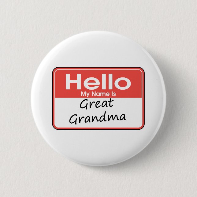 Badge Rond 5 Cm Mon nom est grande grand-maman (Devant)