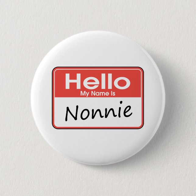Badge Rond 5 Cm Mon nom est Nonnie (Devant)