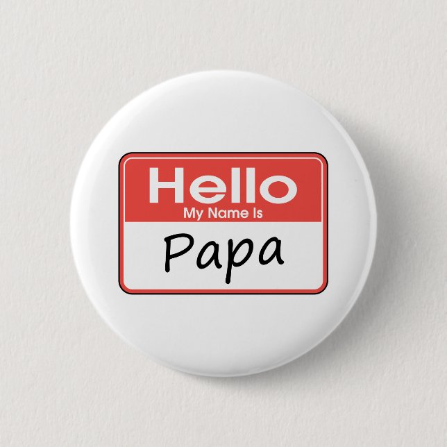 Badge Rond 5 Cm Mon nom est papa (Devant)