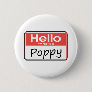 Badge Rond 5 Cm Mon nom est pavot