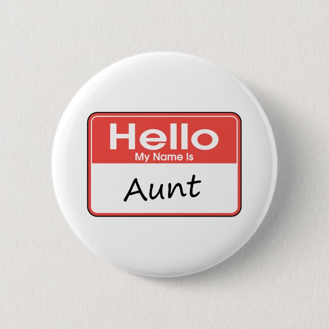 Badge Rond 5 Cm Mon nom est tante (Devant)